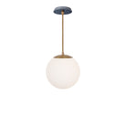 Alto Rod 10” Opal shown in Heirloom Brass with an Indigo Blue Swift Ceramic Canopy