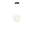 Alto Rod 8” Opal shown in White with an Indigo Blue Swift Ceramic Canopy