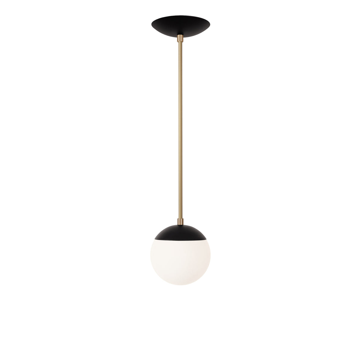Alto Rod 6” shown in Matte Black with Brass