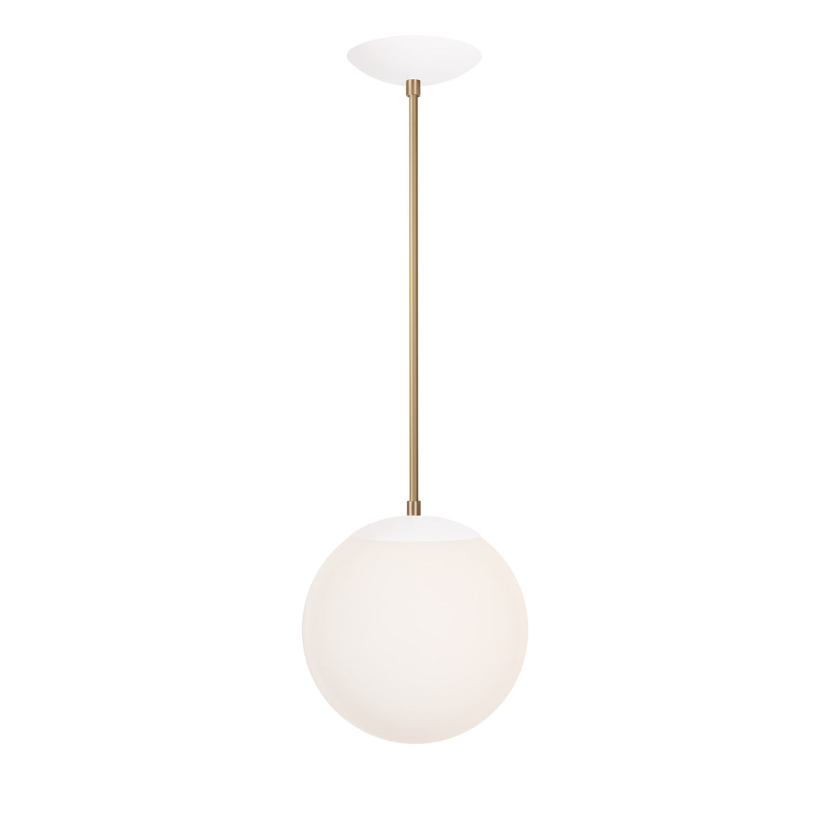 Alto Rod 10" Opal shown in White with Brass