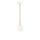 Alto Rod 6” shown in White with Brass