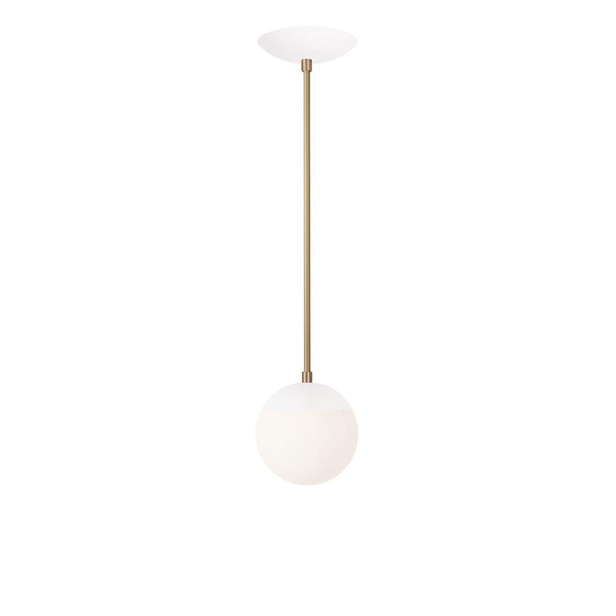 Alto Rod 6” shown in White with Brass