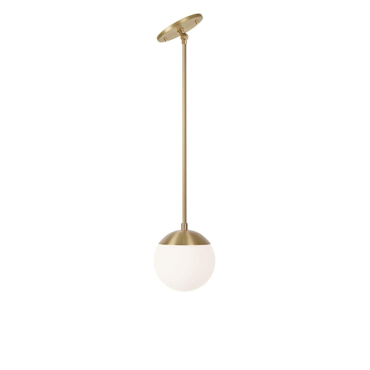 Alto Rod 6" for Vaulted Ceiling shown in Brass