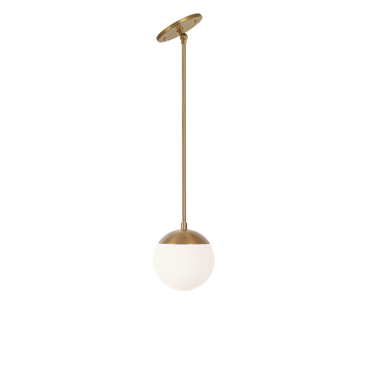 Alto Rod 6" for Vaulted Ceiling shown in Heirloom Brass