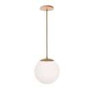 Alto Rod 10” Opal shown in Heirloom Brass with a Maple Wood Canopy