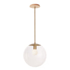 Alto Rod 12” Clear shown in Heirloom Brass with a Maple Wood Canopy