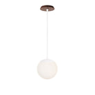 Alto Rod 8” Opal shown in White with a Walnut Wood Canopy