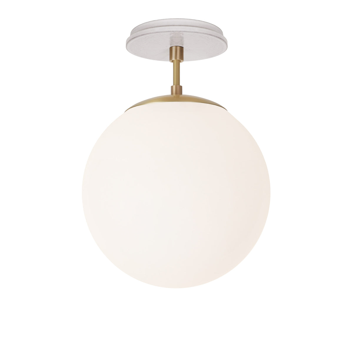 Alto Surface 10” shown in Brass with a Brownstone White Star Ceramic Canopy
