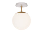 Alto Surface 8" shown in Heirloom Brass with a Brownstone White Star Ceramic Canopy