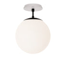 Alto Surface 10” shown in Matte Black with a Brownstone White Star Ceramic Canopy