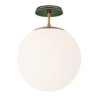 Alto Surface 12” shown in Heirloom Brass with a Forest Green Star Ceramic Canopy