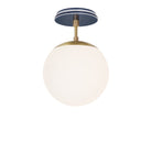 Alto Surface 8" shown in Brass with an Indigo Blue Star Ceramic Canopy