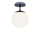 Alto Surface 8" shown in Matte Black with an Indigo Blue Star Ceramic Canopy