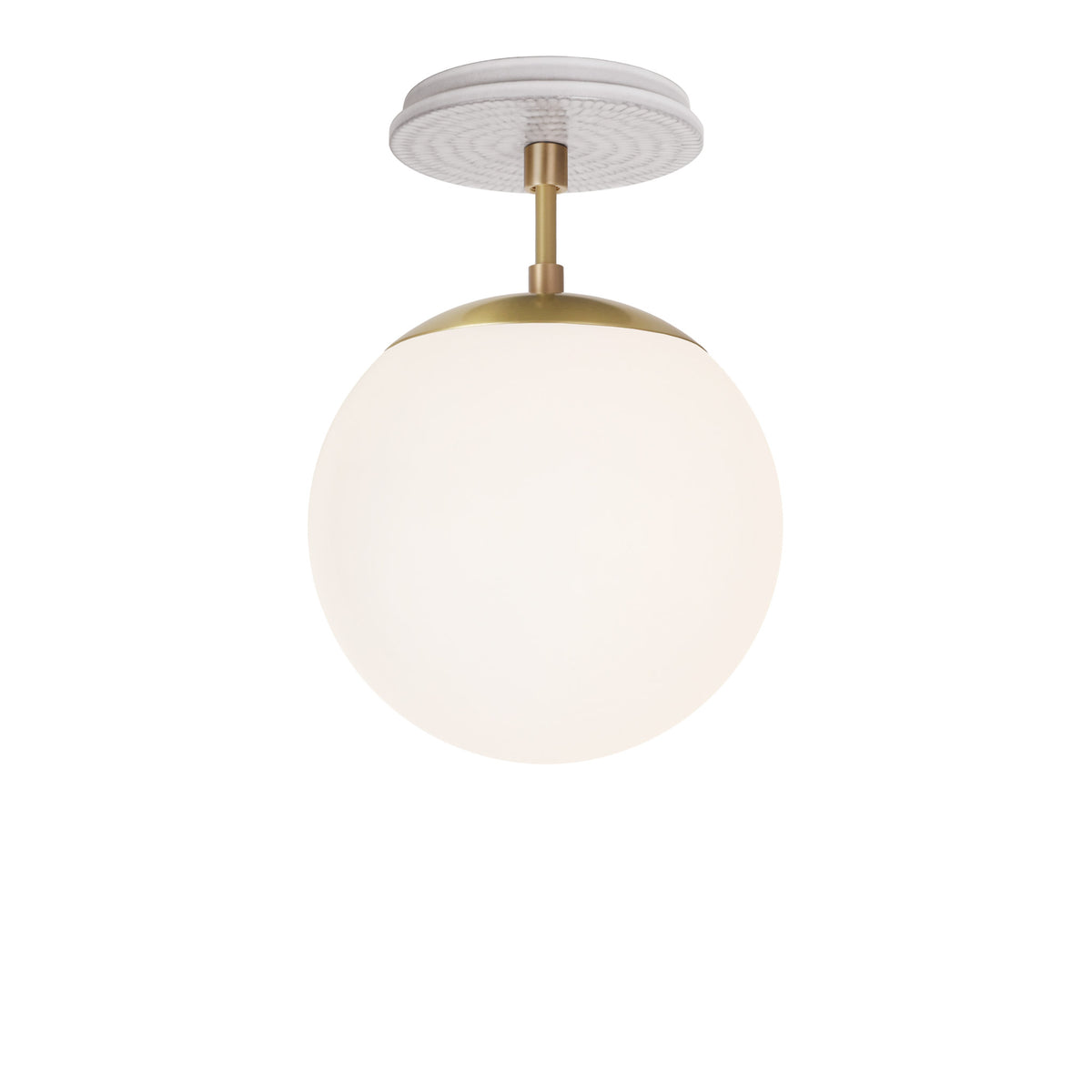 Alto Surface 8" shown in Brass with a Brownstone White Sunflower Ceramic Canopy