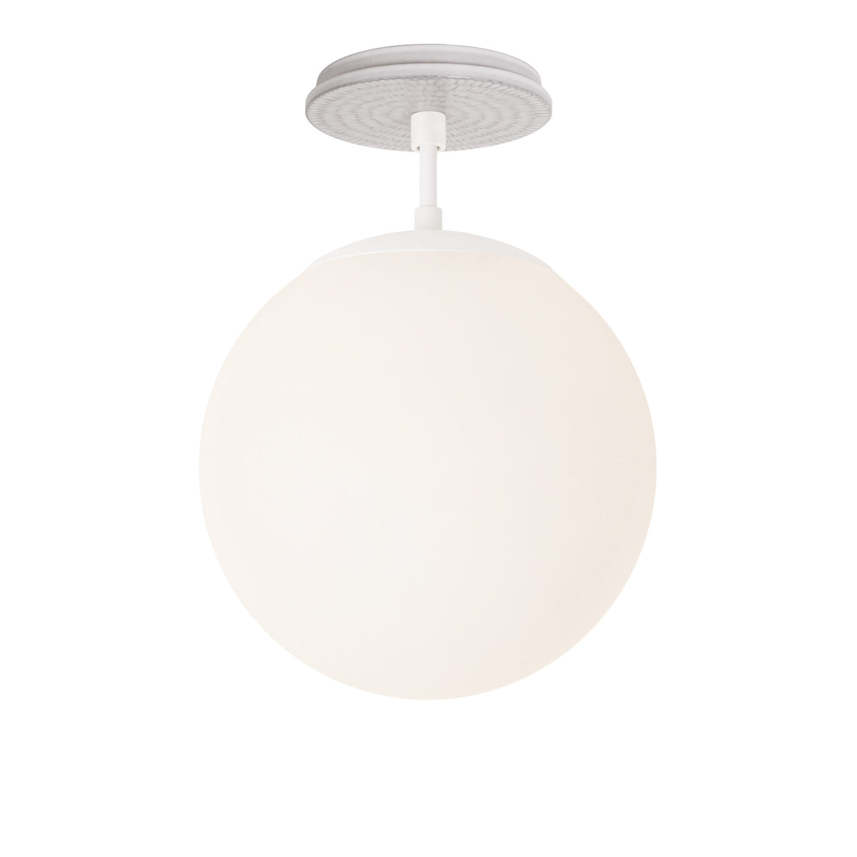Alto Surface 10” shown in White with a Brownstone White Sunflower Ceramic Canopy