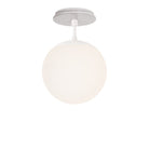 Alto Surface 8" shown in White with a Brownstone White Sunflower Ceramic Canopy