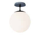Alto Surface 10” shown in Matte Black with an Indigo Blue Sunflower Ceramic Canopy