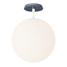 Alto Surface 12” shown in White with an Indigo Blue Sunflower Ceramic Canopy
