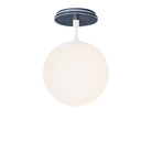 Alto Surface 8" shown in White with an Indigo Blue Sunflower Ceramic Canopy
