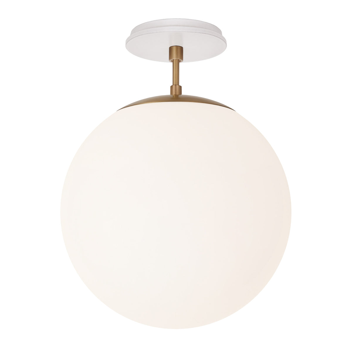 Alto Surface 12” shown in Heirloom Brass with a Brownstone White Swift Ceramic Canopy
