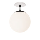 Alto Surface 10” shown in Matte Black with a Brownstone White Swift Ceramic Canopy