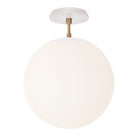 Alto Surface 12” shown in White with Brass and a Brownstone White Swift Ceramic Canopy