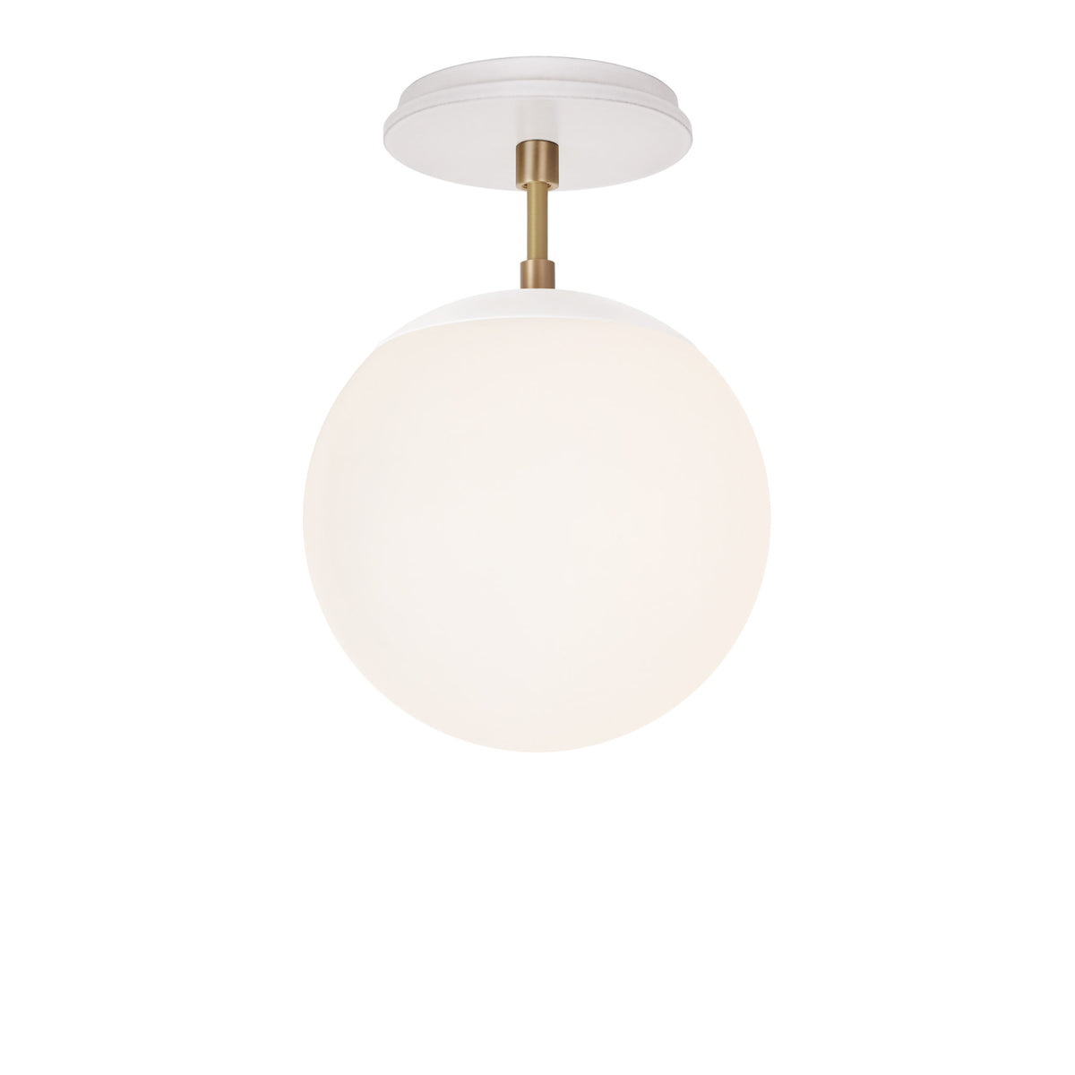Alto Surface 8" shown in White with Brass and a Brownstone White Swift Ceramic Canopy