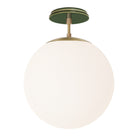 Alto Surface 12” shown in Brass with a Forest Green Swift Ceramic Canopy