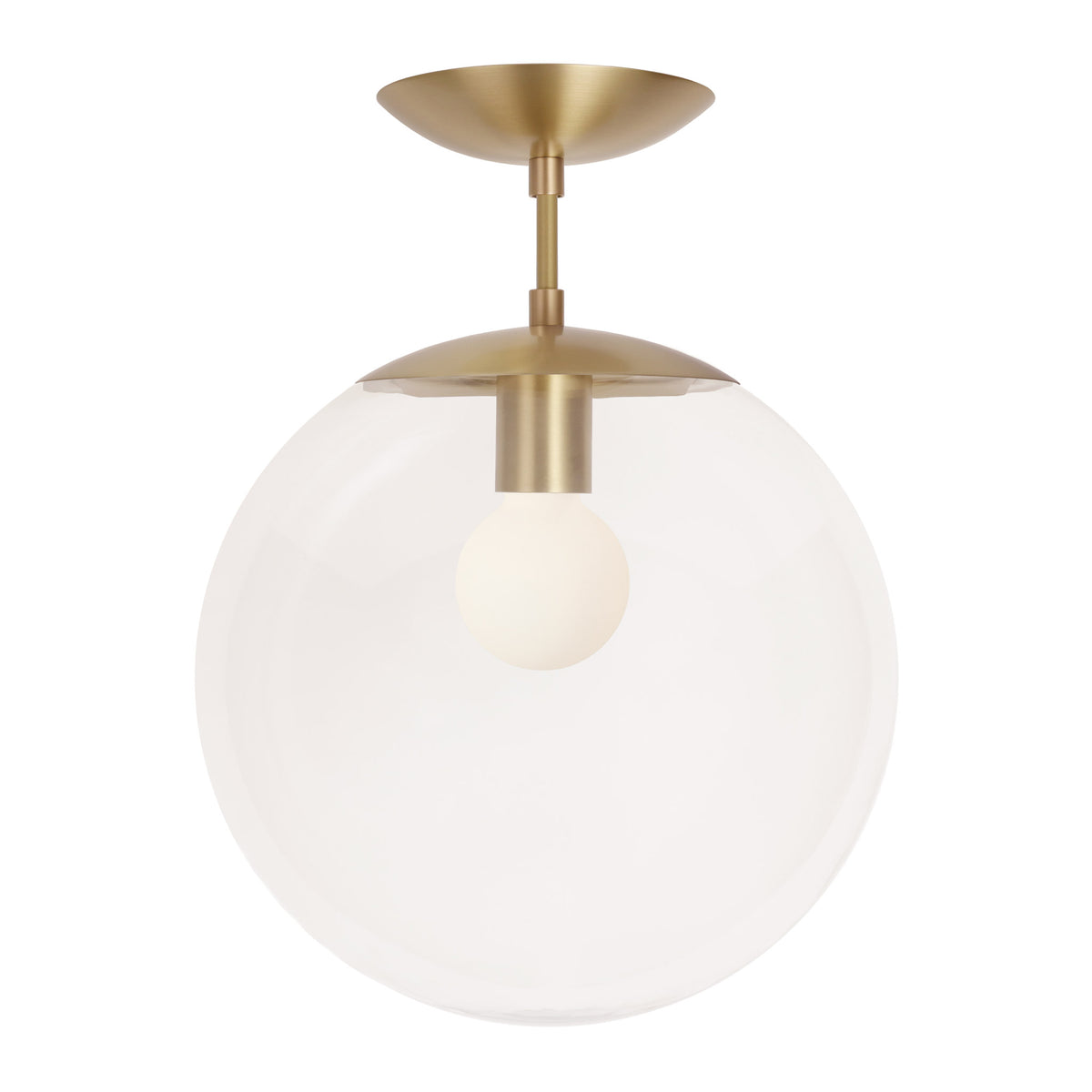 Alto Surface 12" shown in Brass with a Clear 12" Globe