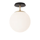 Alto Surface 10” shown in Brass with a Black Stained Wood Canopy