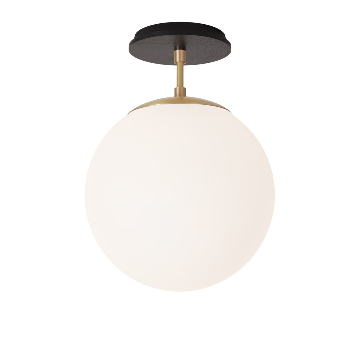 Alto Surface 10” shown in Brass with a Black Stained Wood Canopy