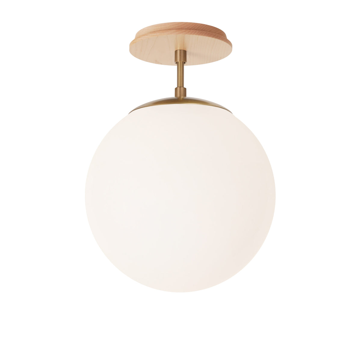 Alto Surface 10” shown in Heirloom Brass with a Maple Wood Canopy