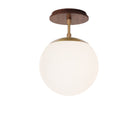 Alto Surface 8" shown in Heirloom Brass with a Walnut Wood Canopy