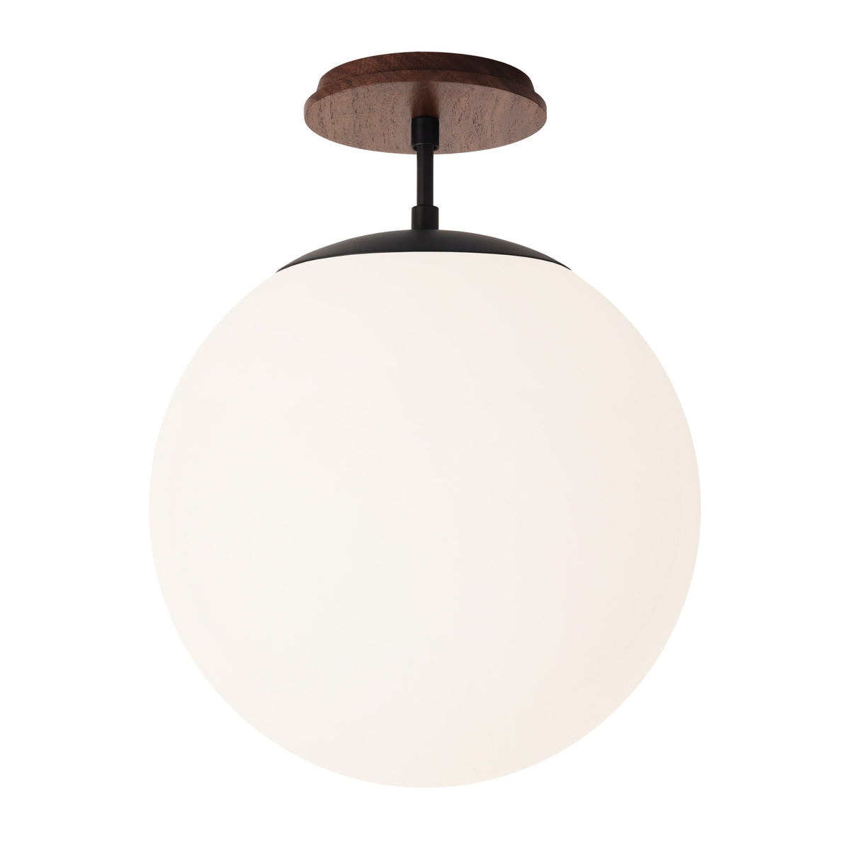 Alto Surface 12” shown in Matte Black with a Walnut Wood Canopy