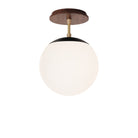 Alto Surface 8" shown in Matte Black with Brass and a Walnut Wood Canopy