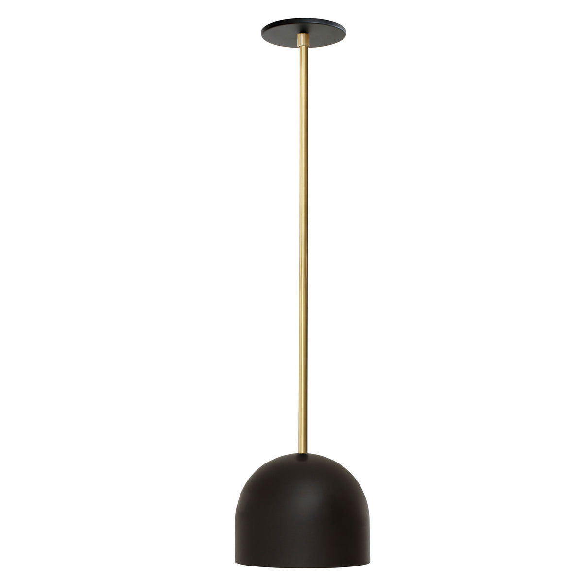 Amélie Rod 8" shown in Matte Black with Brass