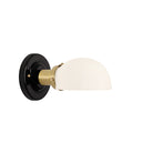 Archie Single shown in Brass with a Gloss Black Ceramic Canopy
