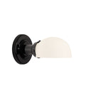 Archie Single shown in Graphite Patina with a Gloss Black Ceramic Canopy