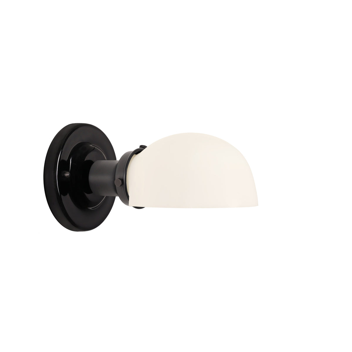 Archie Single shown in Graphite Patina with a Gloss Black Ceramic Canopy