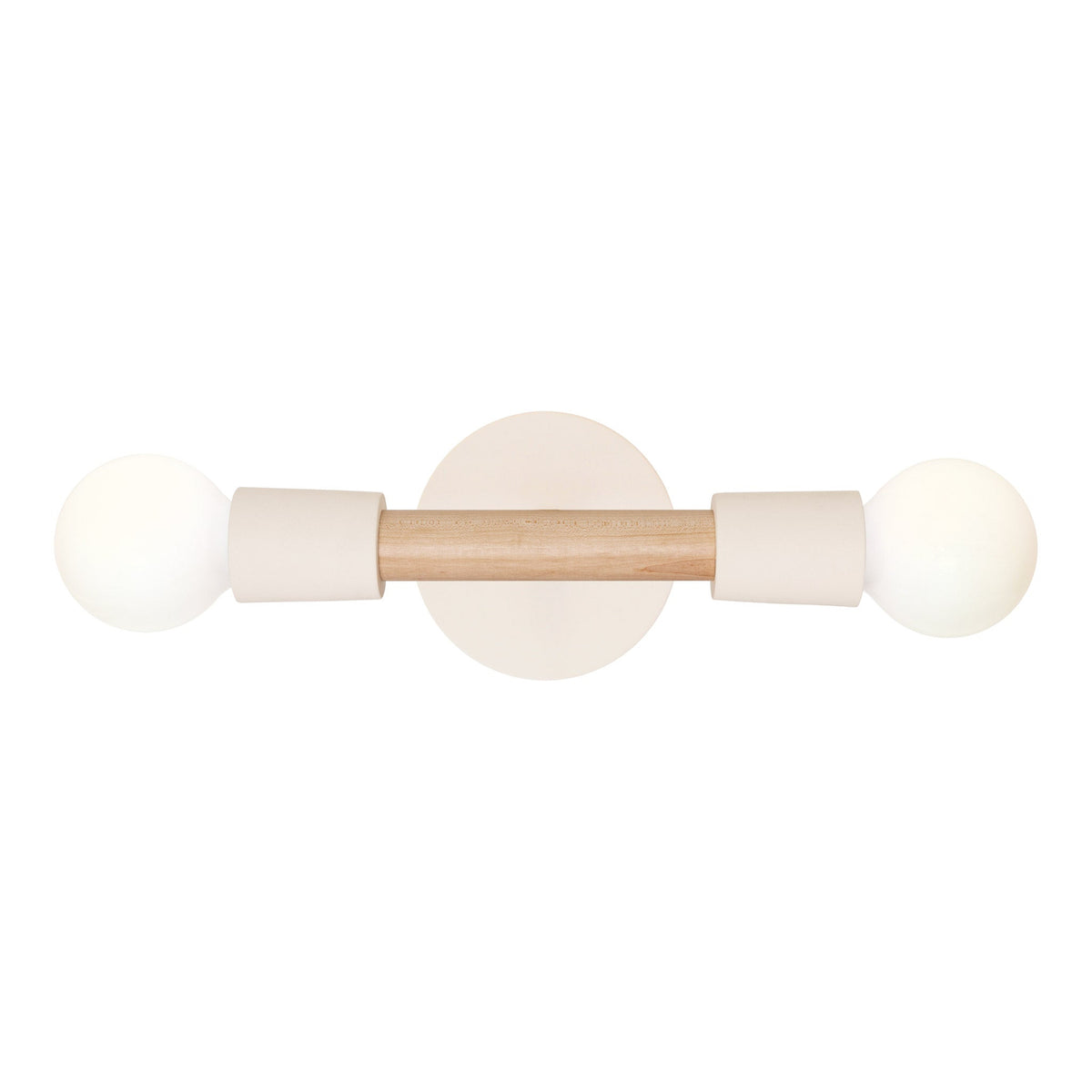 Bailey Sconce shown in Maple with a Bone Ceramic Canopy