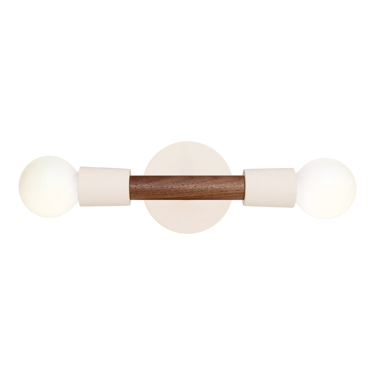 Bailey Sconce shown in Walnut with a Bone Ceramic Canopy