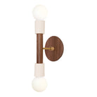 Bailey Sconce shown in Walnut and Heirloom Brass with a Walnut Wood Canopy
