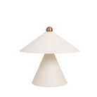 Elvia Lamp shown in Bone unglazed ceramic