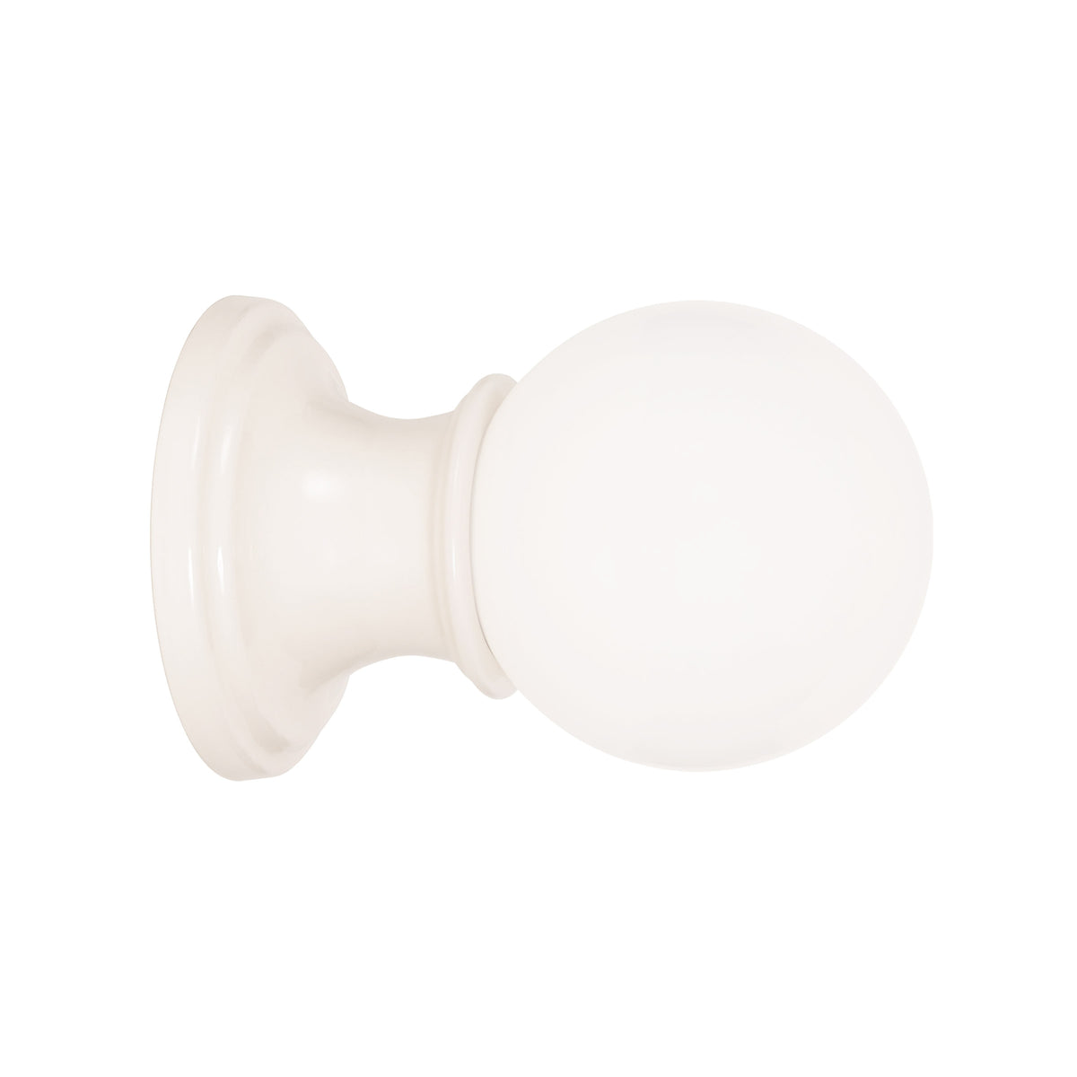 Emma Globe Sconce shown with Gloss White Glaze