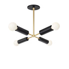 Fjord Compass shown in Matte Black and Brass