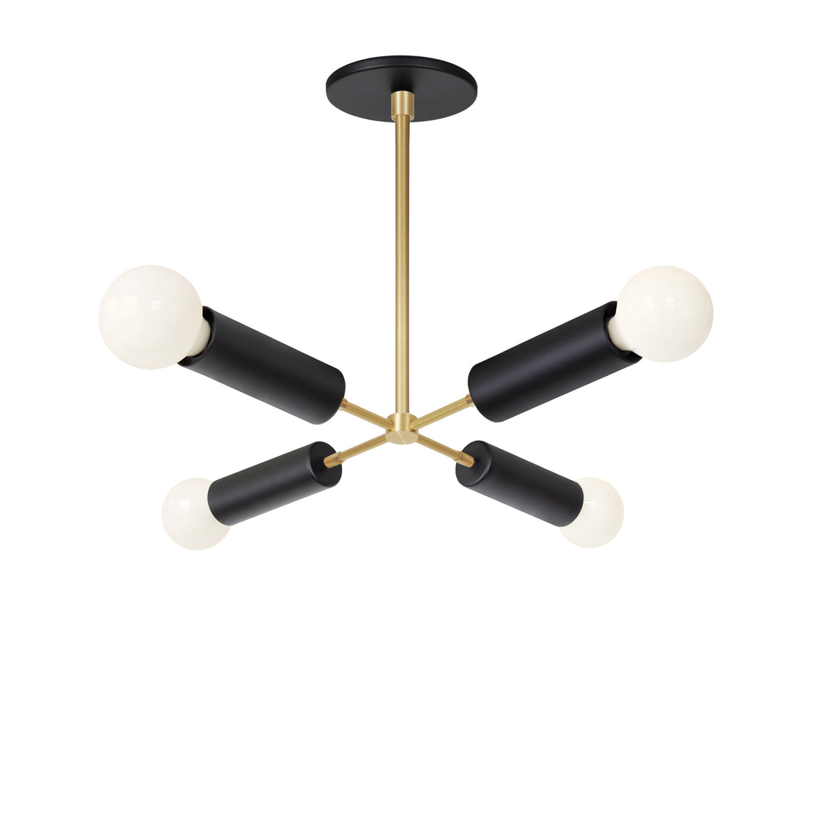 Fjord Compass shown in Matte Black and Brass
