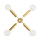 Fjord Compass for Vaulted Ceiling shown in Brass