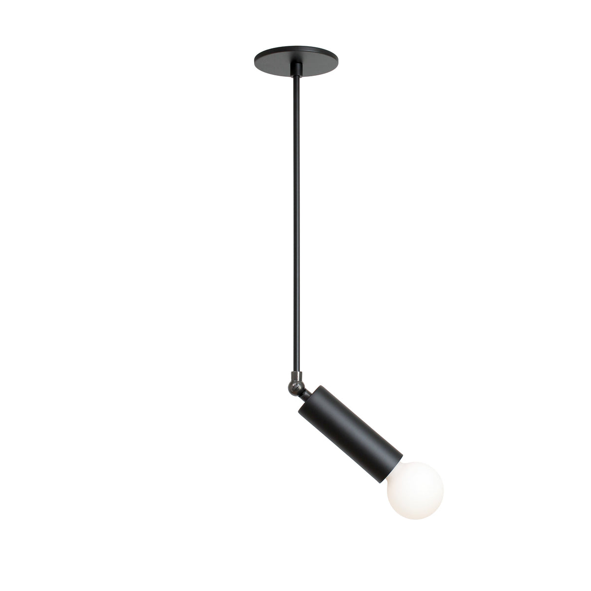 Fjord Spot Pendant shown in Matte Black with Standard Socket Placement