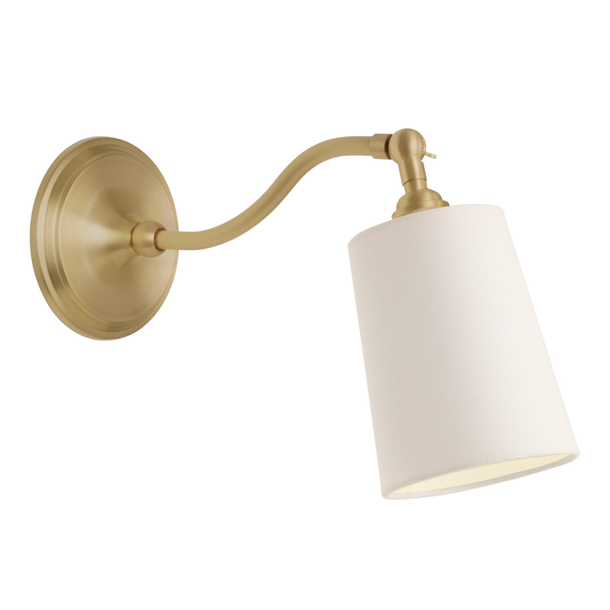 Grace Linen Sconce shown in Brass
