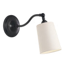 Grace Linen Sconce shown in Graphite Patina